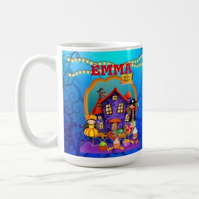Glad Halloween-kostym barn festfirande Kaffemugg (Vänster)