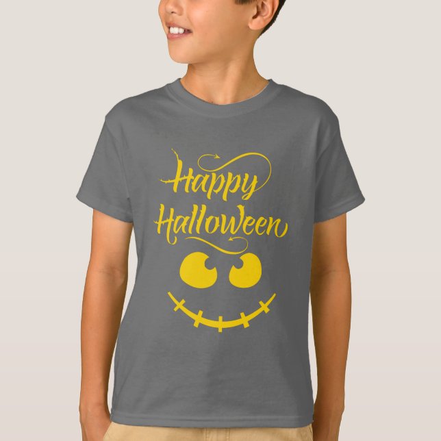 Glad Halloween Kostym T-Shirt (Framsida)