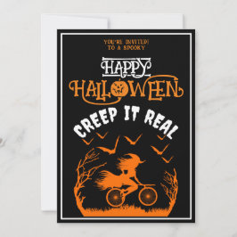 Glad Halloween, kryp det verkliga kostymparty  Inbjudningar