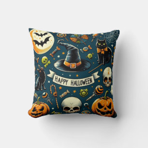Glad Halloween Kul & Läskigt Kudde