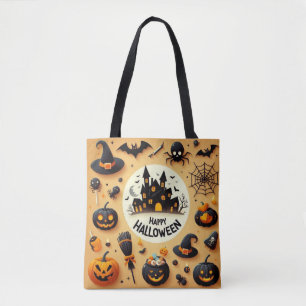 Glad Halloween Kul Spöklik Mix & Spökhus Tygkasse