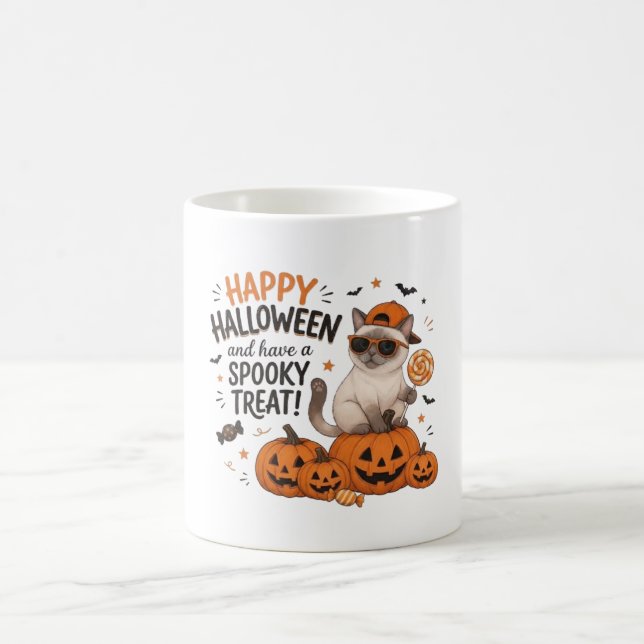 Glad Halloween Kuslig Godis Pumpa Kaffemugg (Center)