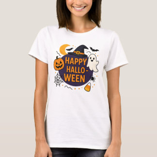 Glad Halloween Kuslig Natt . Rolig Pumpa T Shirt