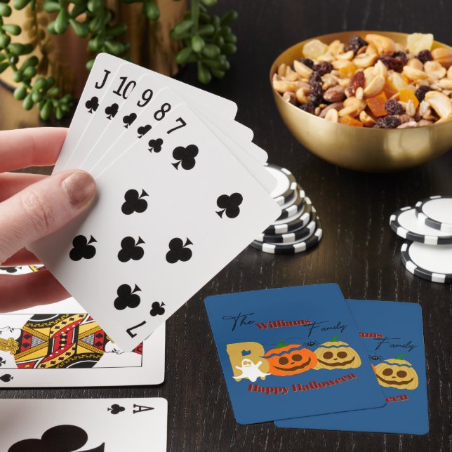 Glad Halloween Kuslig Pumpa Casinokort (På plats)