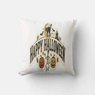 Glad Halloween Kuslig & Rolig Söt Pumpa Häxa Kudde