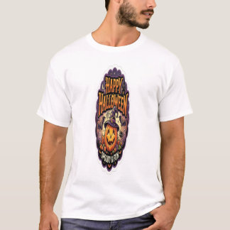 Glad Halloween Kuslig & Rolig Söt Pumpa Häxa T Shirt