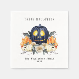 Glad Halloween Kuslig Samhain Pumpa Kristaller Pappersservett