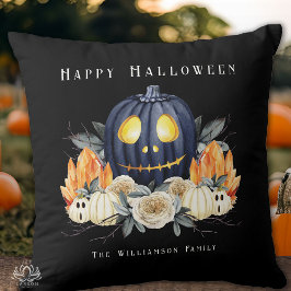Glad Halloween Kuslig Samhain Pumpor Kristaller Kudde