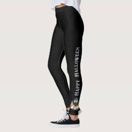 Glad Halloween Kuslig Samhain Pumpor Kristaller Leggings