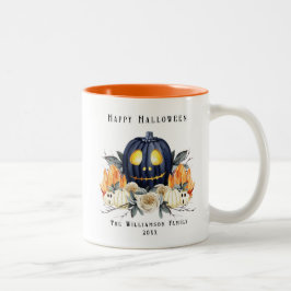Glad Halloween Kuslig Samhain Pumpor Kristaller Två-Tonad Mugg