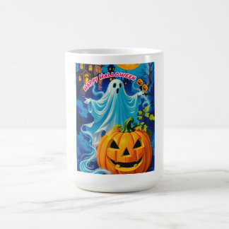 Glad Halloween Kuslig Spökmugg & Pumpamugg Kaffemugg