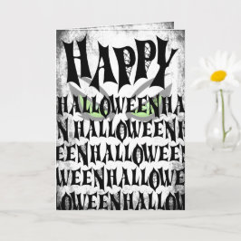 Glad Halloween Kusliga ögon Kort