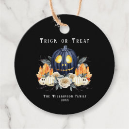 Glad Halloween Kusliga Samhain Pumpa Kristaller Gåvor Etiketter