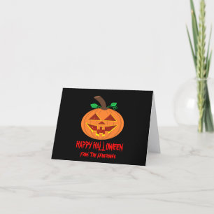 Glad Halloween Leende Halloweentröskelkort Kort