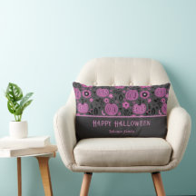 Glad Halloween Lila Pumpa Familjenamn