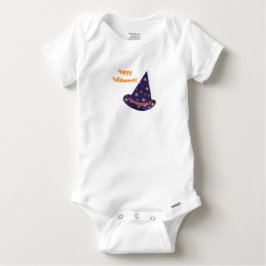 Glad Halloween Lila Trollkarlshatt Småbarnströjor T Shirt
