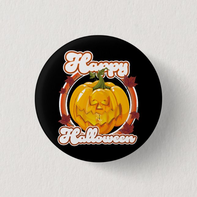 Glad Halloween-logotyp Knapp (Framsida)