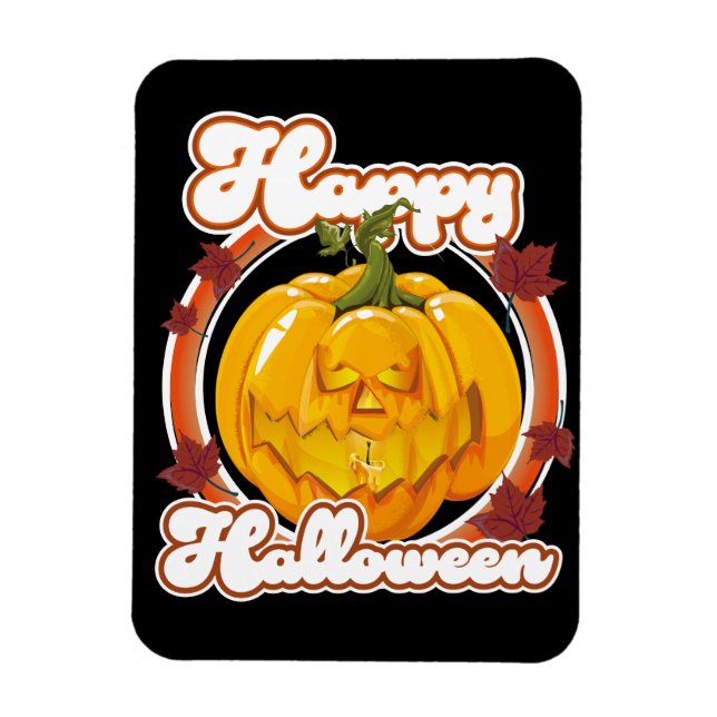 Glad Halloween-logotyp Magnet (Vertikal)