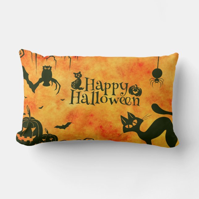 Glad Halloween Lumbarkudde (Framsida)
