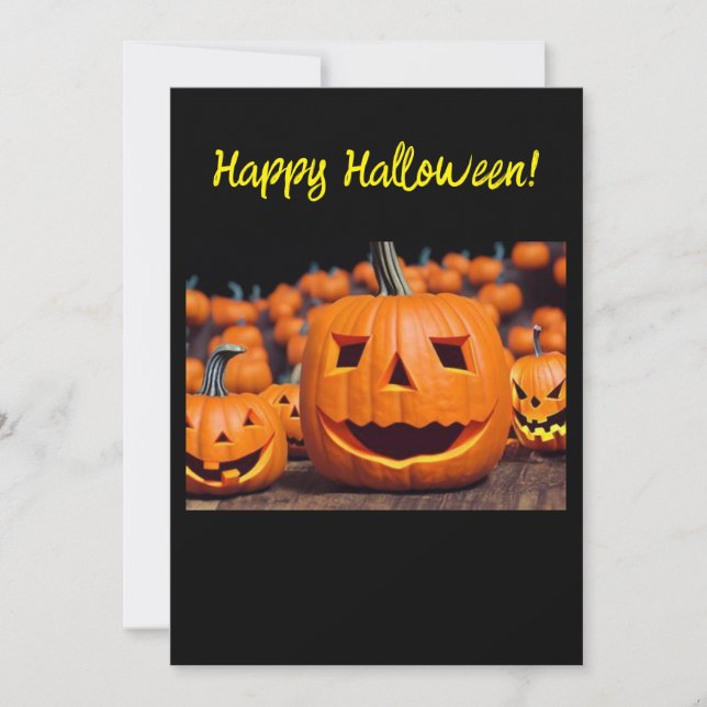 Glad Halloween Lyckönskningskort Julkort (Framsida)