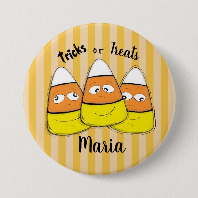 Glad Halloween-majskorns-godis-knapp Knapp (Framsida)