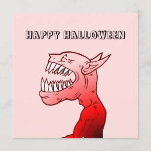 Glad Halloween med den leende djävulen Kort