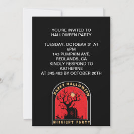 Glad Halloween-middagskalas Inbjudningar