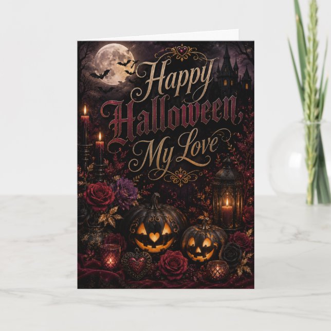Glad Halloween Min Kärlighet Kort (Framsida)