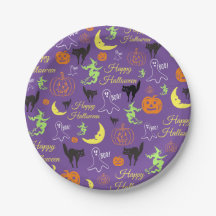 Glad Halloween Mönster Lila