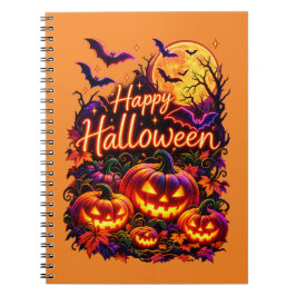 Glad Halloween mörk design Anteckningsbok