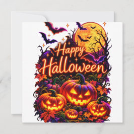 Glad Halloween mörk design Inbjudningar