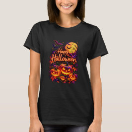 Glad Halloween mörk design T Shirt