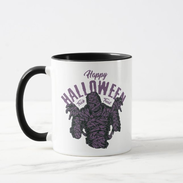 Glad Halloween-mumie-mugg – Skräckinjagande inslag Mugg (Vänster)