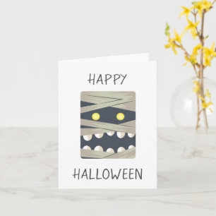 Glad Halloween Mummy Ansikte Kort