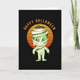 Glad Halloween - Mummykort Kort