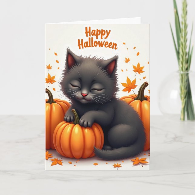 Glad Halloween Mysig Varelskort Kort (Framsida)