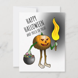 Glad Halloween och Bus eller Godis Anteckningskort