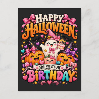 Glad Halloween och ja det är min födelsedag Gost Helg Vykort
