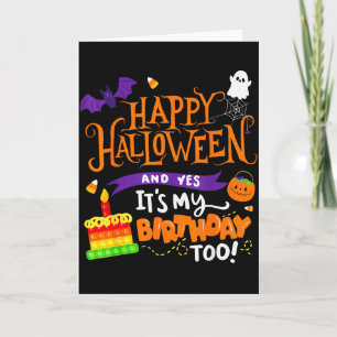 Glad Halloween och ja det är min födelsedag Hallow Kort