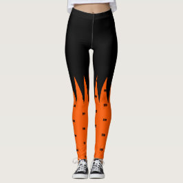 Glad Halloween Orange Svart Personlig Leggings