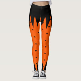 Glad Halloween Orange Svart Personlig Leggings
