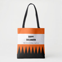 Glad Halloween Orange Svart Personlig Tygkasse