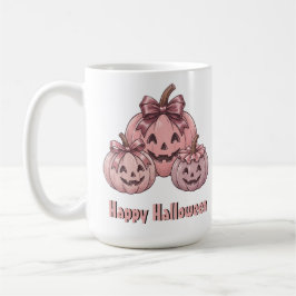 Glad Halloween Pinkoween Vintage Pumpkin Trio Kaffemugg