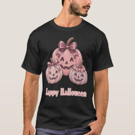 Glad Halloween Pinkoween Vintage Pumpkin Trio T Shirt