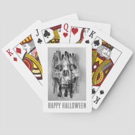 Glad Halloween. Plågad dödskalle Casinokort