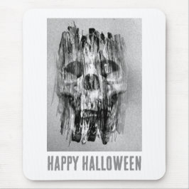Glad Halloween. Plågad dödskalle Musmatta