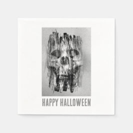 Glad Halloween. Plågad dödskalle Pappersservett