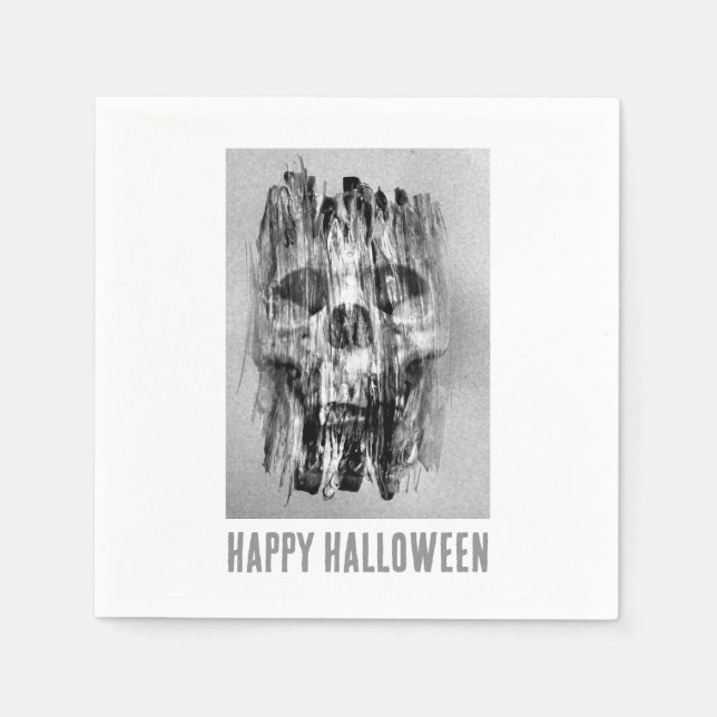 Glad Halloween. Plågad dödskalle Pappersservett (Framsidan)