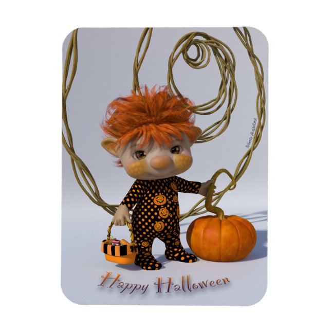 Glad Halloween-plakat Magnet (Vertikal)