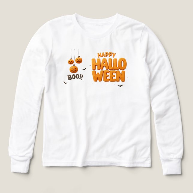 Glad Halloween Polygon Geometrisk Skräckdesign T Shirt (Design framsida)